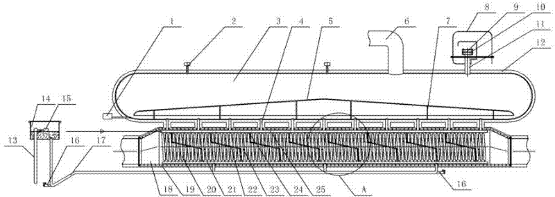 High-temperature tail-gas heat-recovering energy-saving device