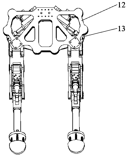 Foot-end adaptive hydraulic quadruped robot