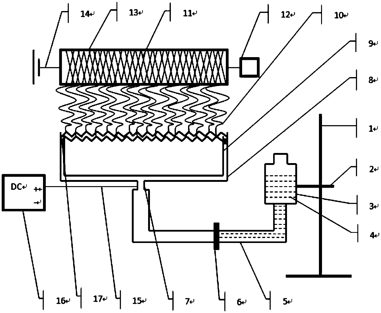 Jagged annular needleless static spinning device and application method thereof