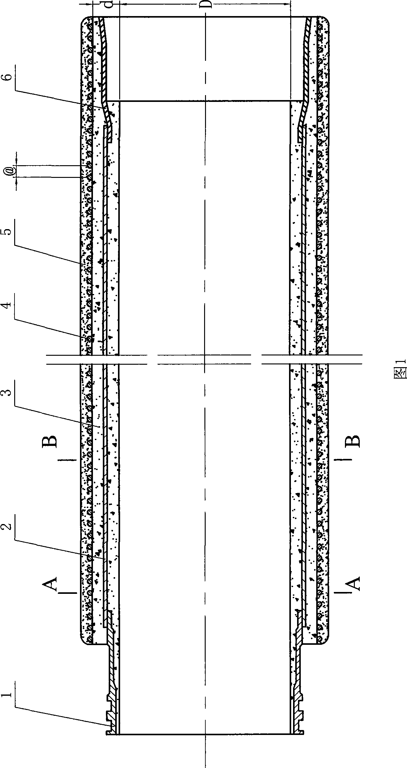 Steel bell and spigot prestress thin wall concrete pipe