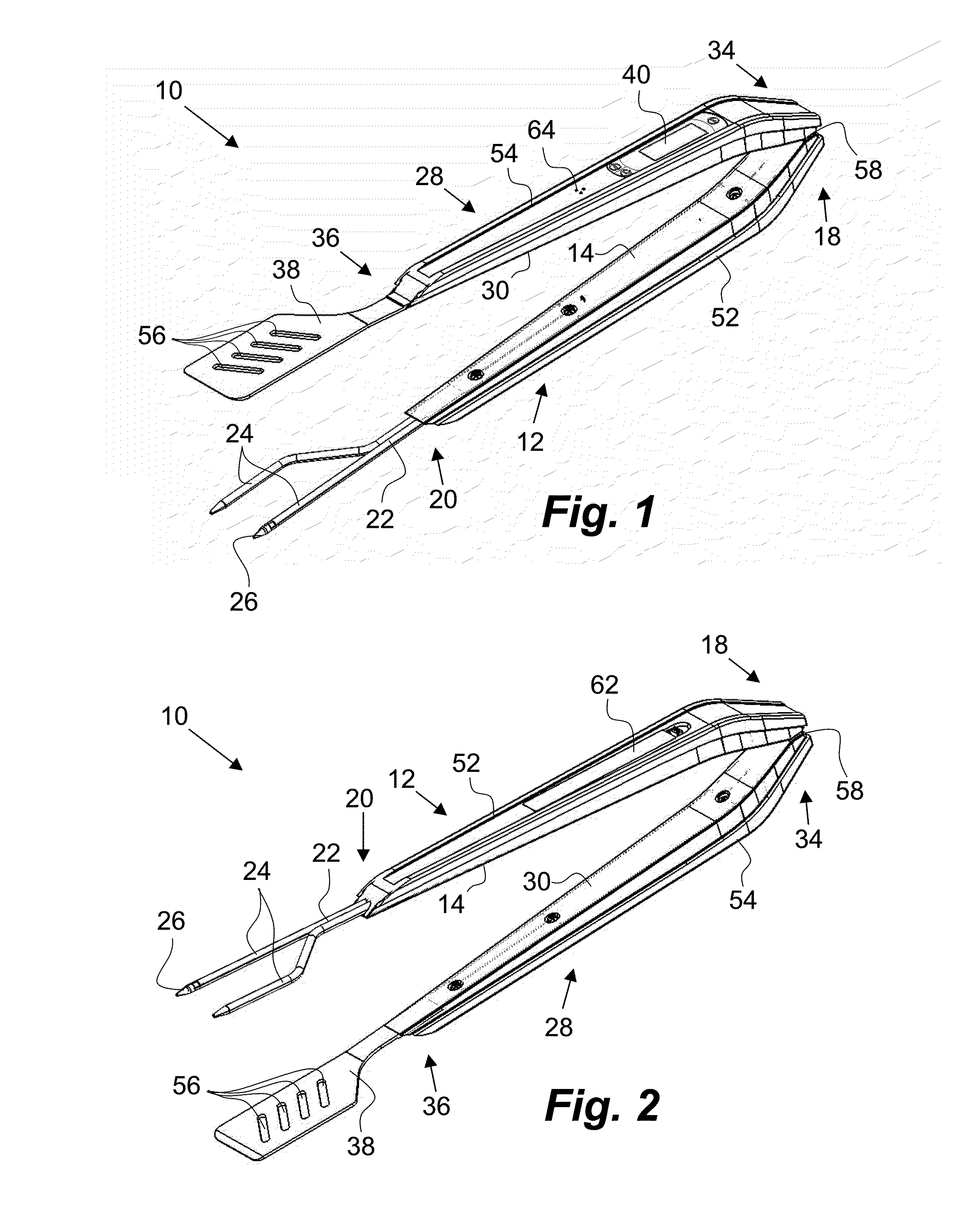 Barbecue Tongs With Temperature Sensor