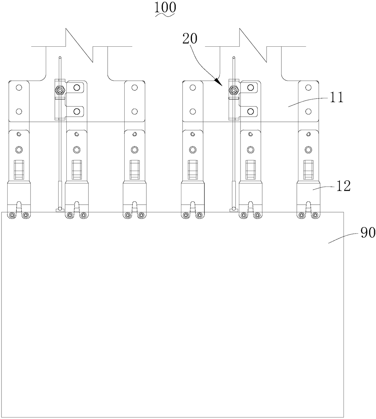 Electroplating hanging rack of circuit board and electroplating device