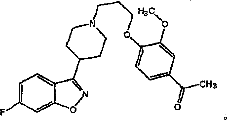 Oral tablet containing iloperidone, and its preparation method