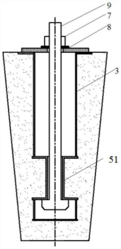 Gas turbine base fixing device and fixing device installation method