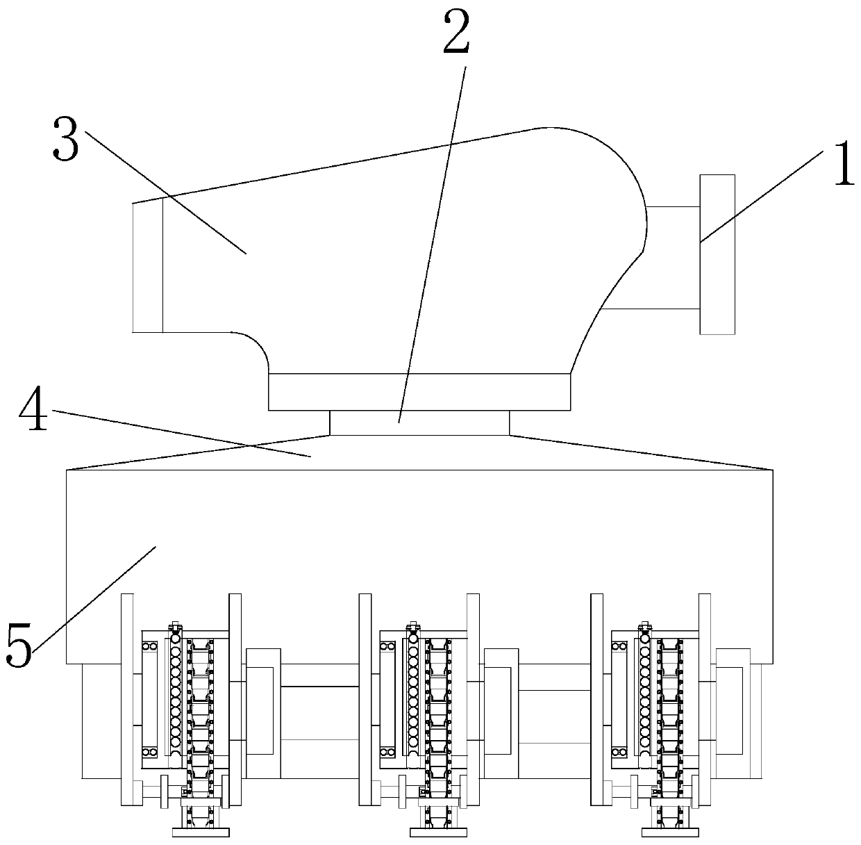 Portable bridge construction measuring device provided with coil type electromagnetic fixed direction support seat