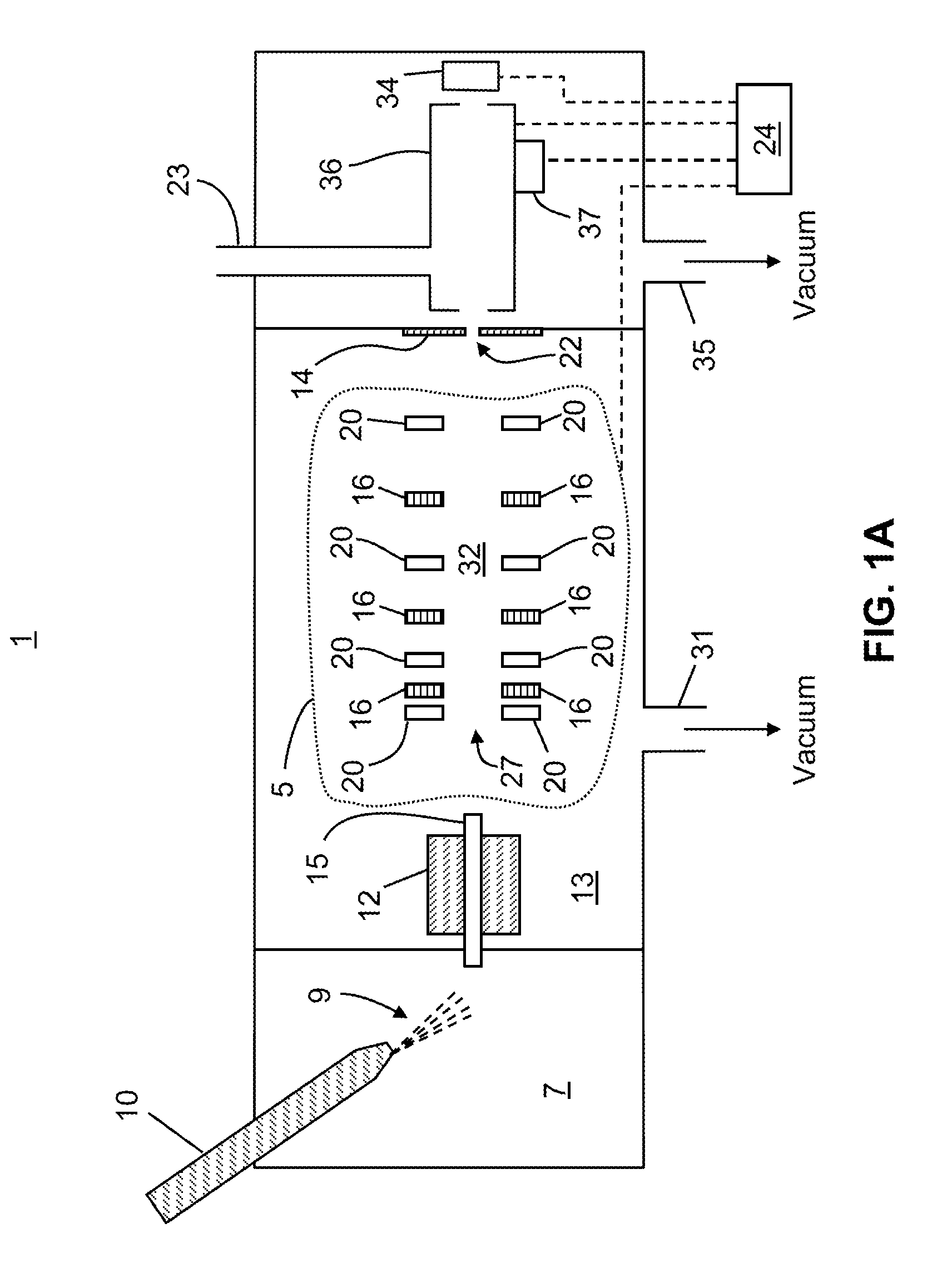 Radio frequency device to separate ions from gas stream and method thereof