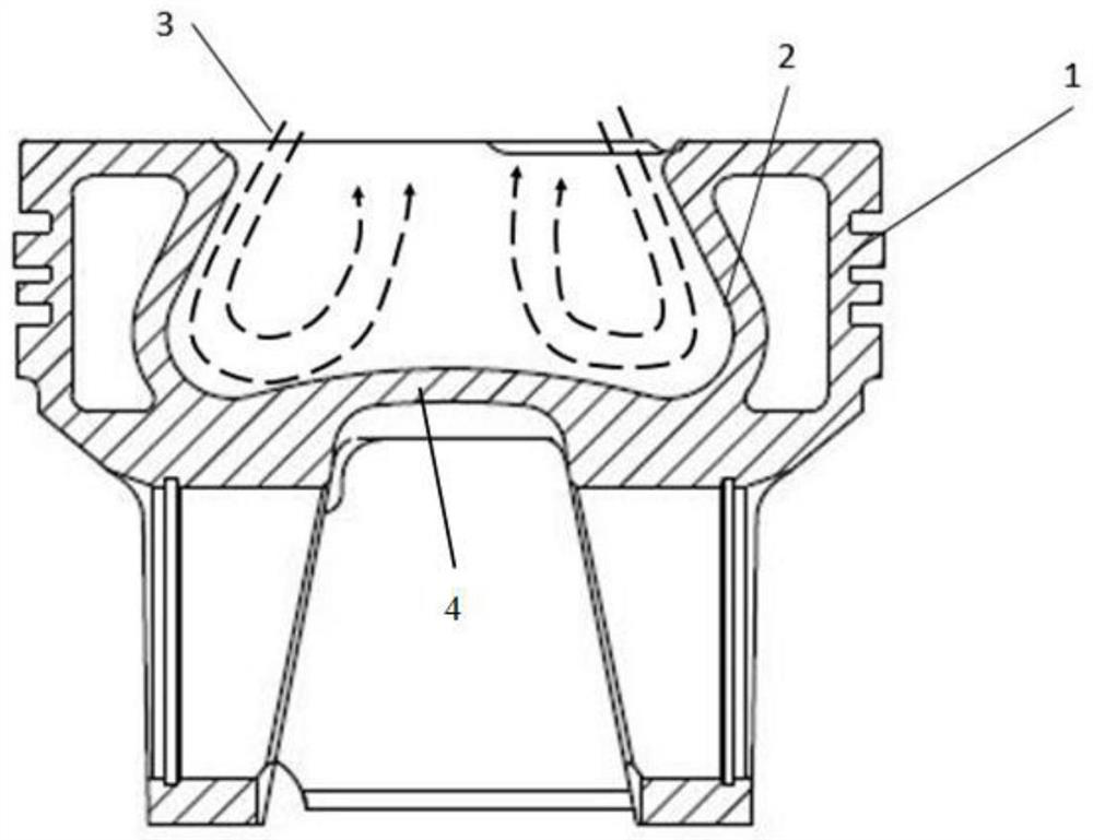 Natural gas engine piston and engine