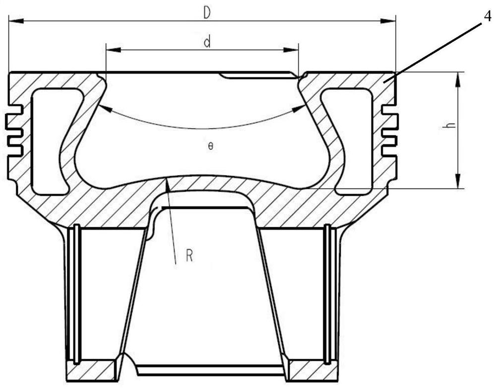 Natural gas engine piston and engine