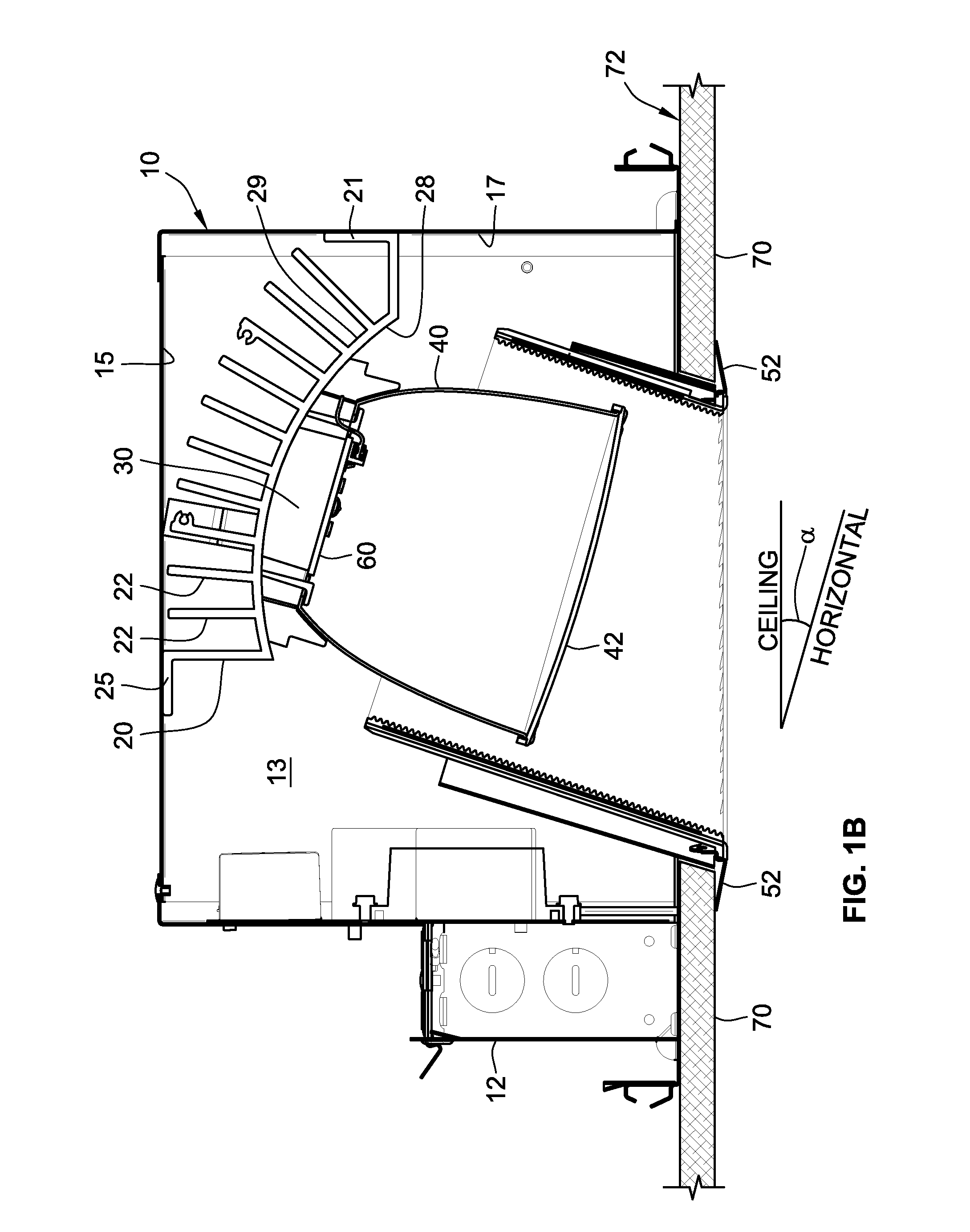 Adjustable slope ceiling recessed light fixture