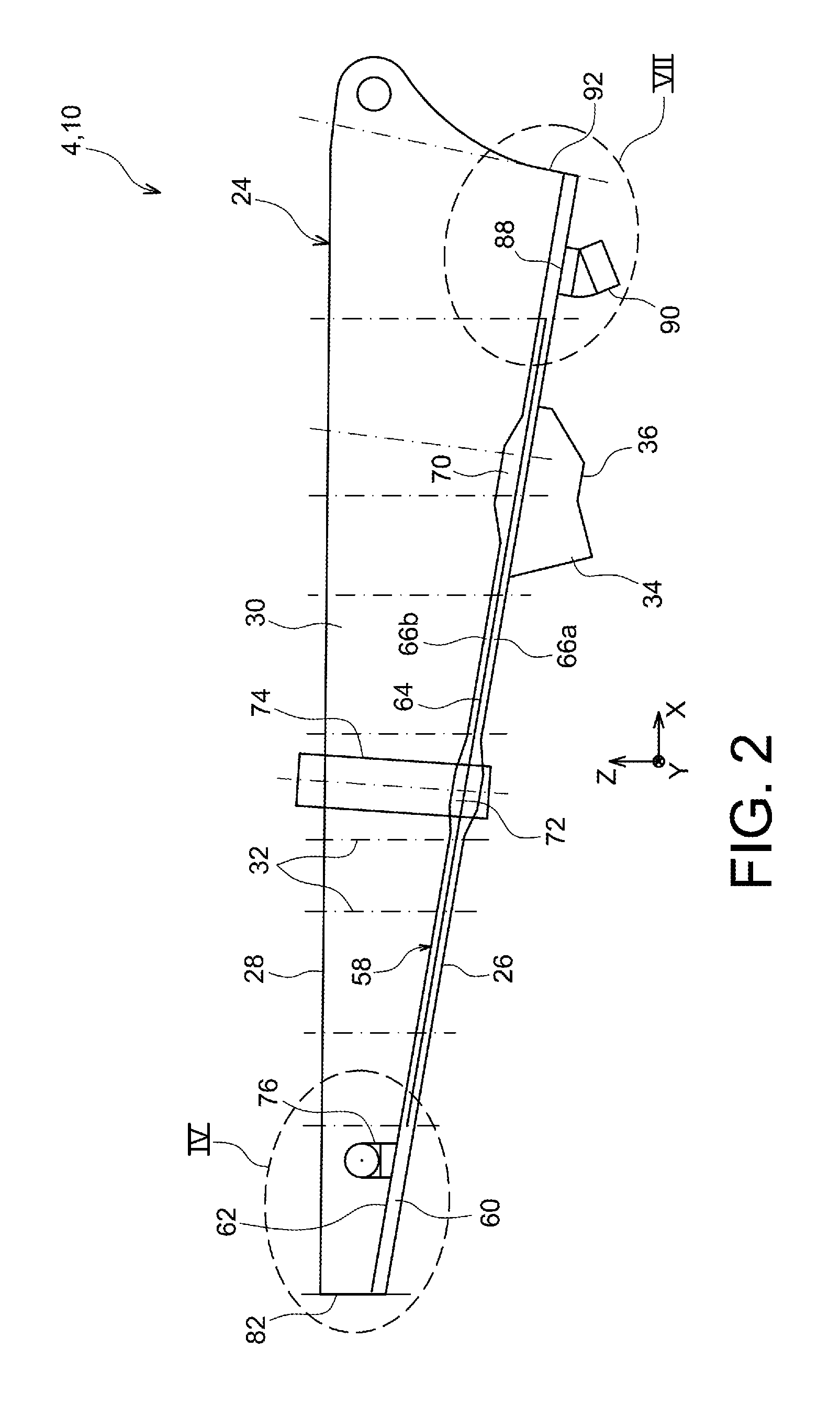 Aircraft propelling assembly including a duct forming a thermal barrier integrated in the caisson of the rigid structure of the engine mounting system