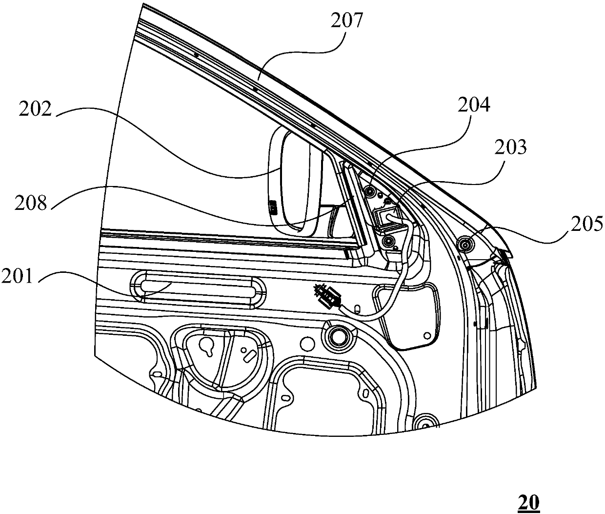 Vehicle door, assembly method thereof and vehicle with vehicle door