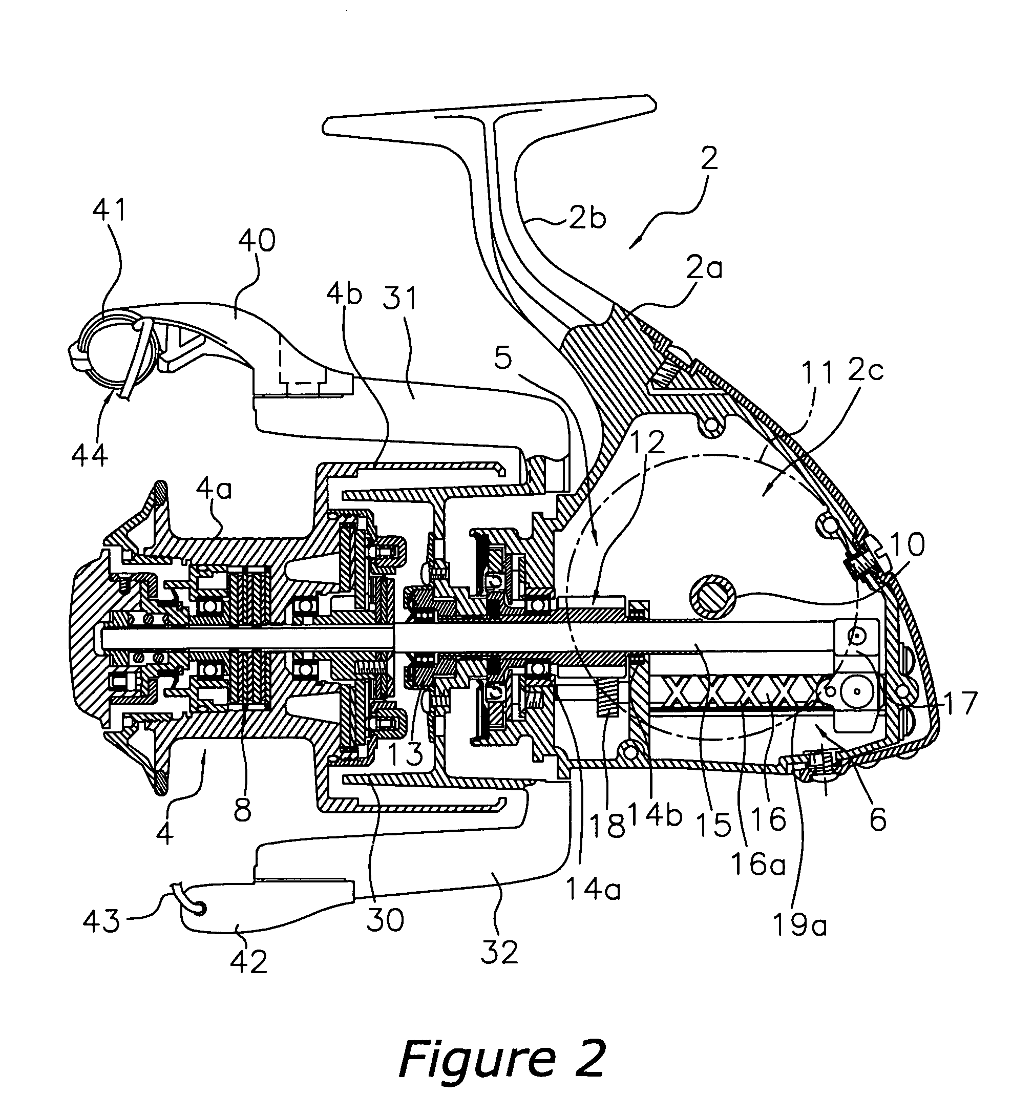 Gear mounting structure for fishing reel