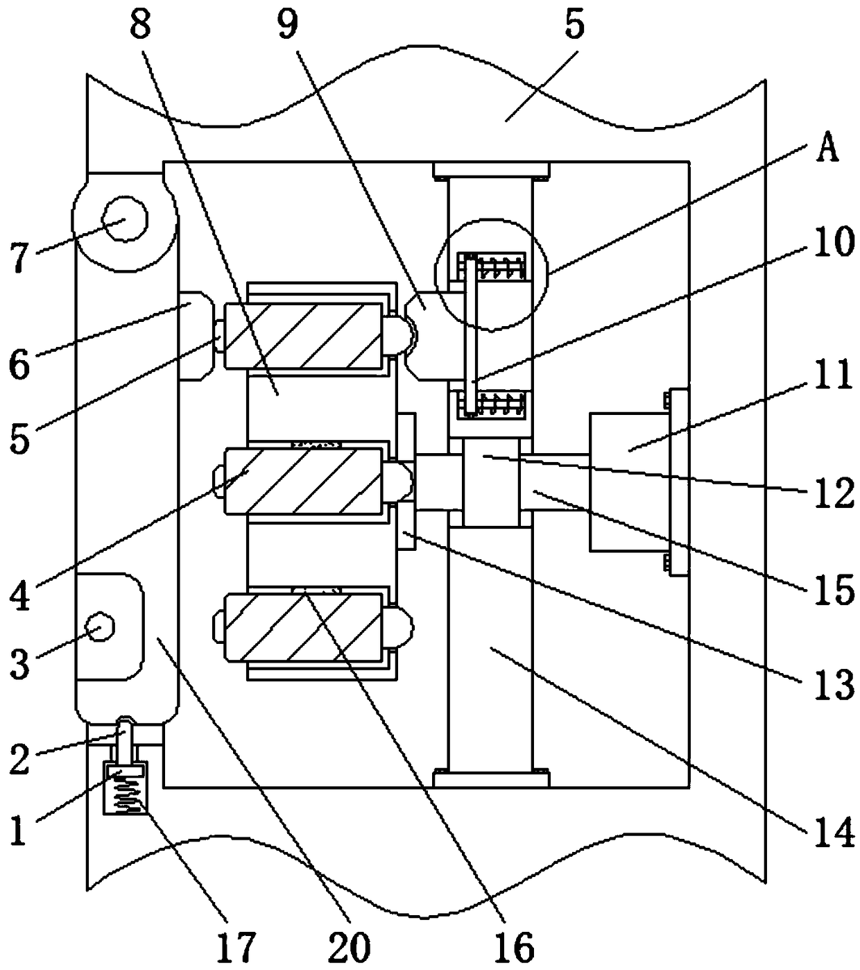 A spare battery replacement structure of an educational robot