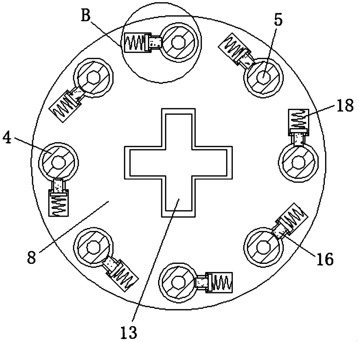 A spare battery replacement structure of an educational robot