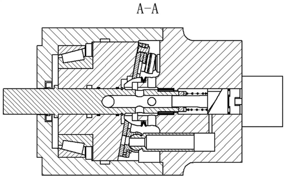 A swash plate driven flow distribution integrated variable displacement plunger pump