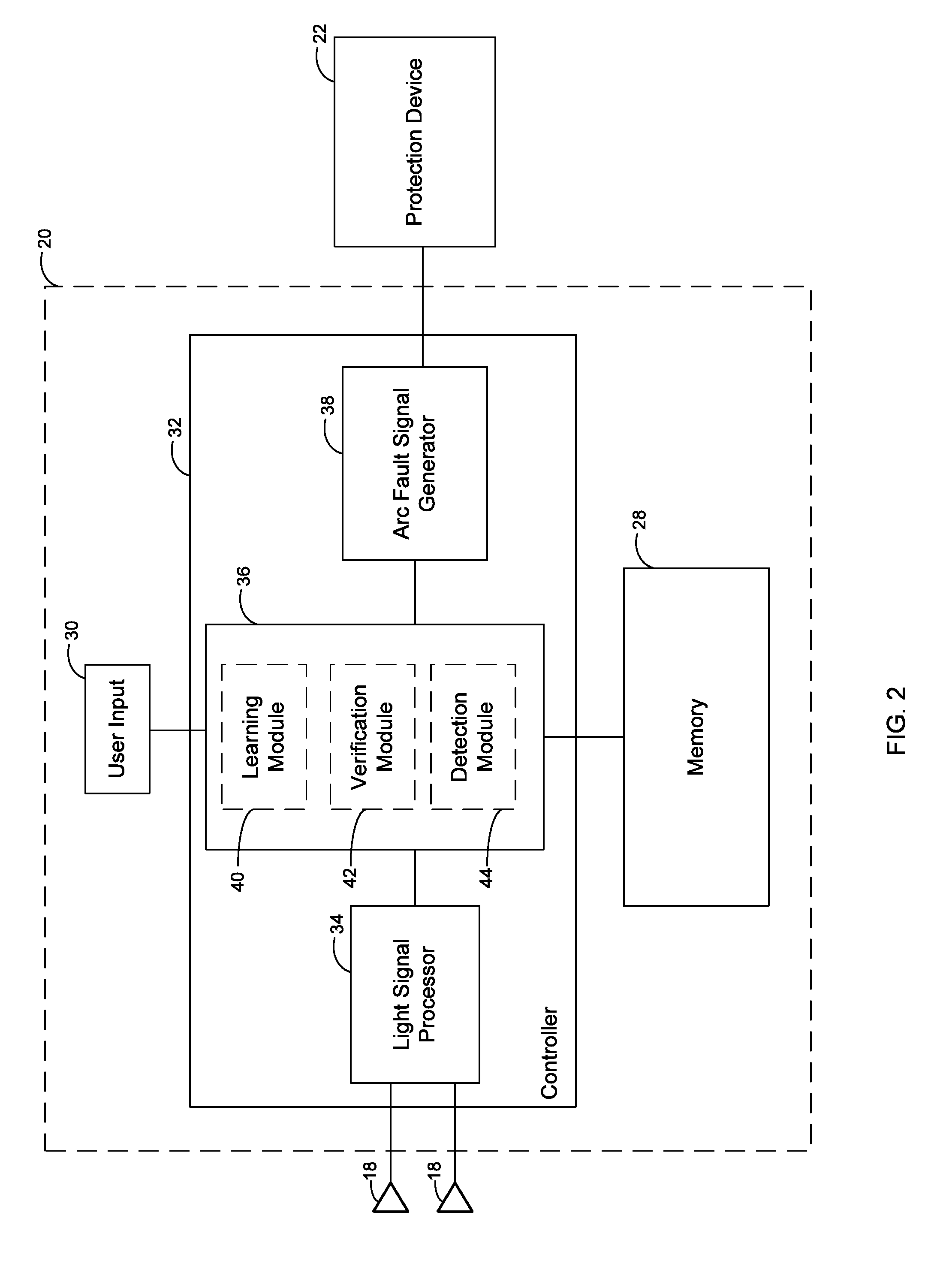 Adaptive light detection for arc mitigation systems