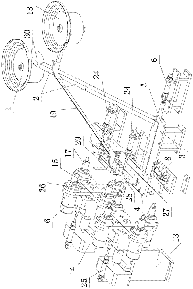 Rotor automatic feeding device of inserting machine