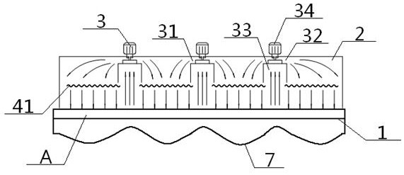 A heat-setting device for honeycomb porous structure cotton and its application method