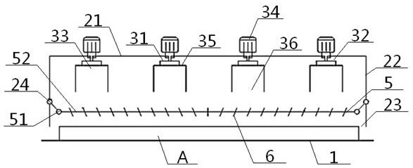 A heat-setting device for honeycomb porous structure cotton and its application method