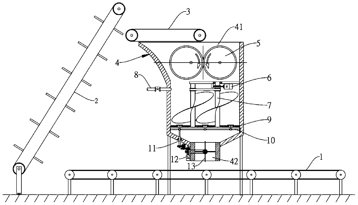 Equipment specially used for filling seedling growing plate of salt-tolerance rice with mud