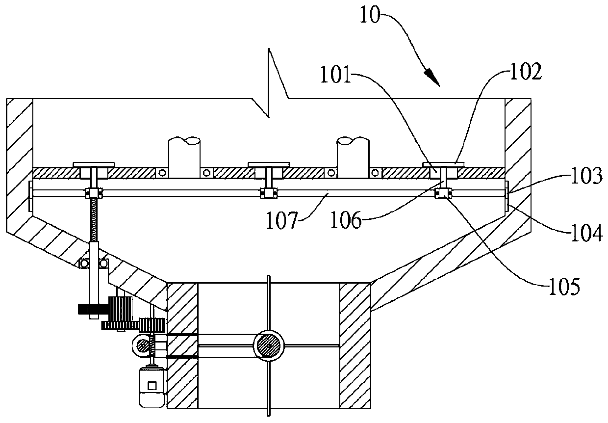 Equipment specially used for filling seedling growing plate of salt-tolerance rice with mud