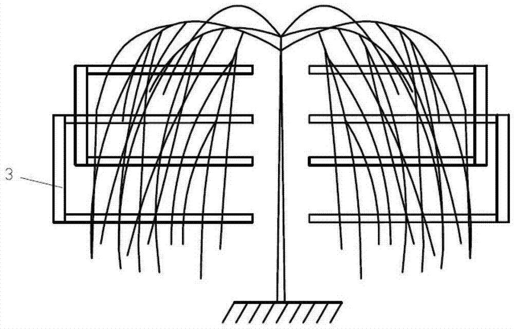 A vibrating goji berry picking mechanism