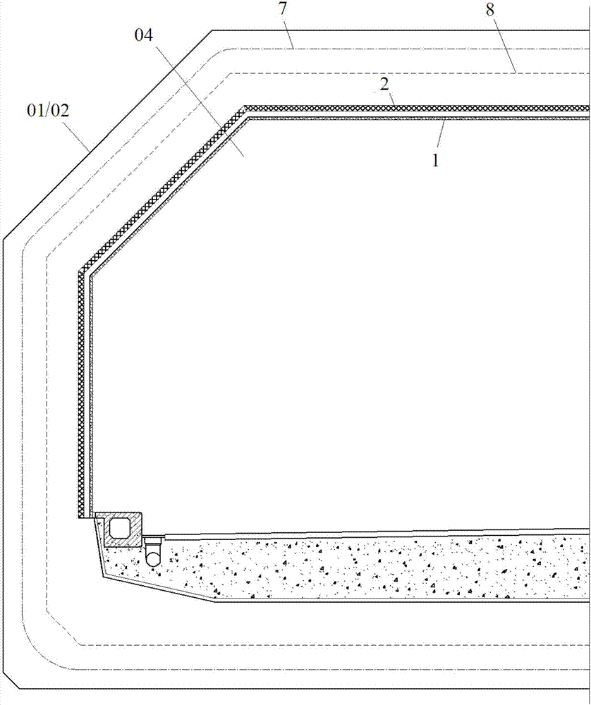 Tube section joint fire-protection structure for immersed tube tunnel and construction method