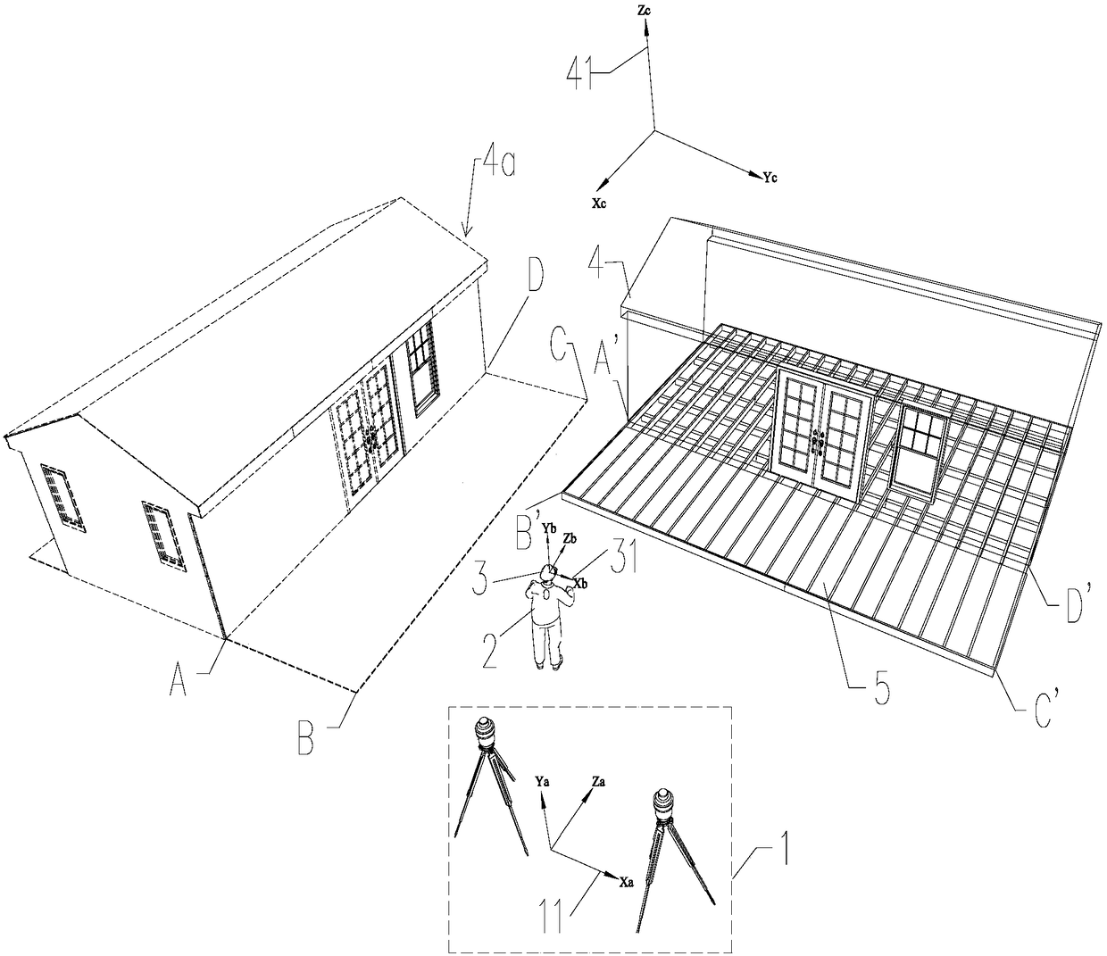 Augmented reality lofting system and implementation method based on BIM technology