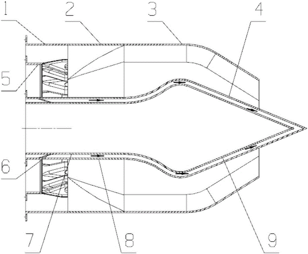 Novel binary plug type spray pipe