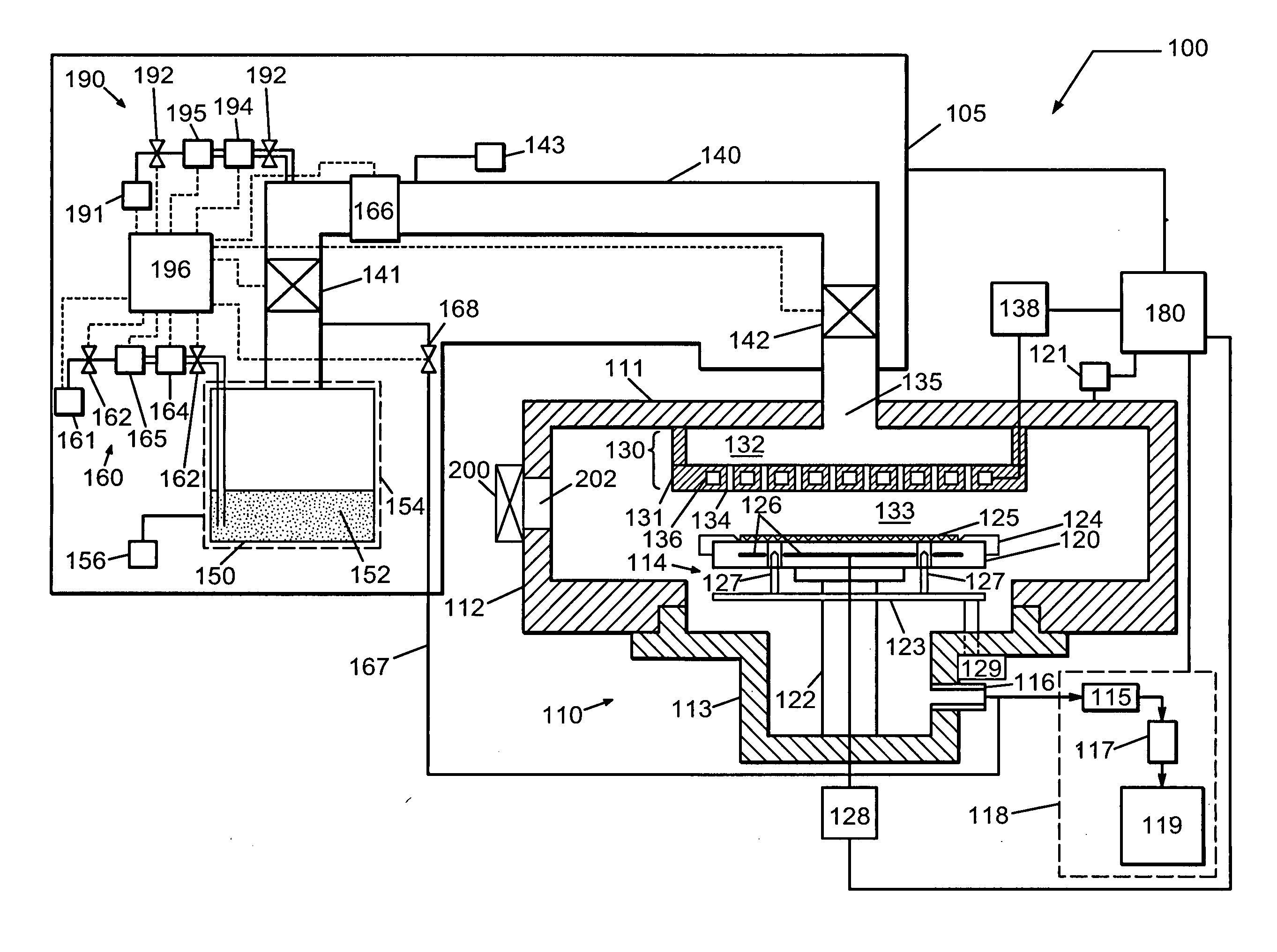 Method and system for measuring a flow rate in a solid precursor delivery system