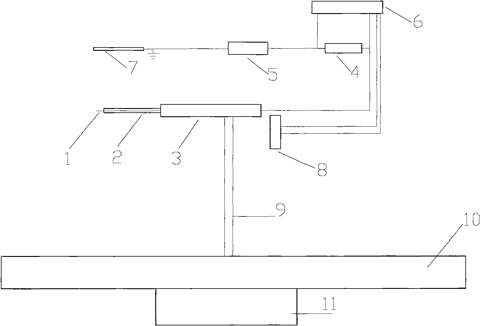 Measuring device and method of thrust vector of detection space plasma thruster