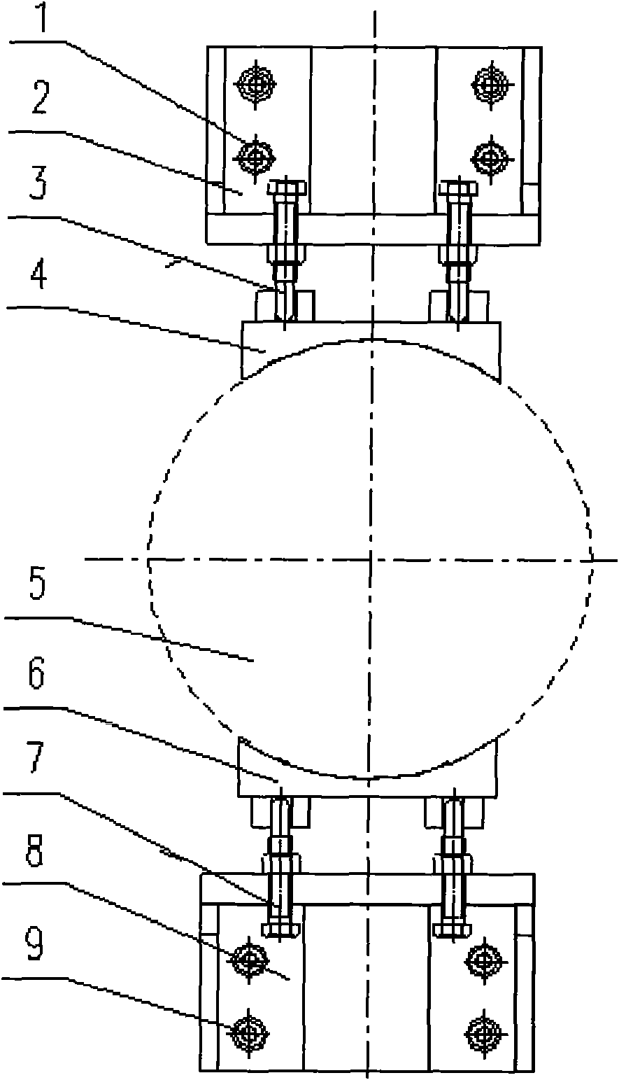 Main oil cylinder support bracket and pressing device for cast-iron pipe hydrostatic testing machine