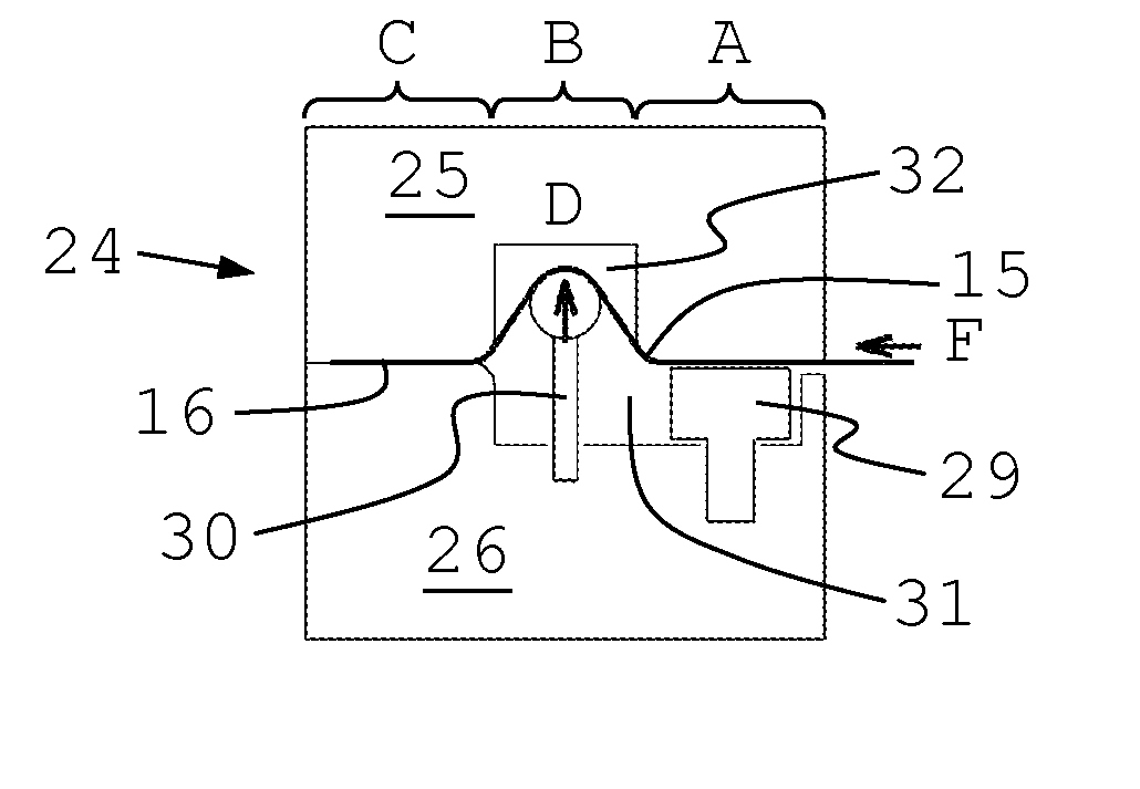 Apparatus for inserting or removing a clothing in an industrial machine