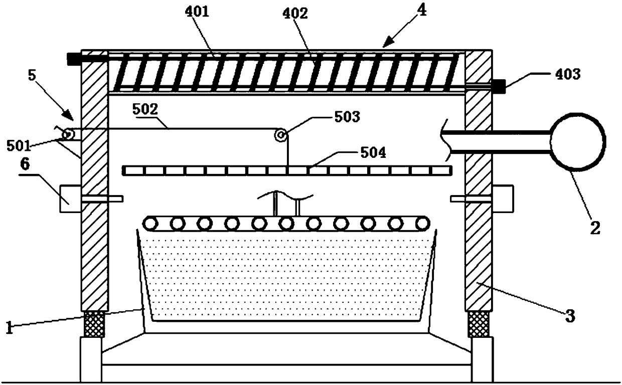 Gas injection device eliminating sidewind influence and injection method