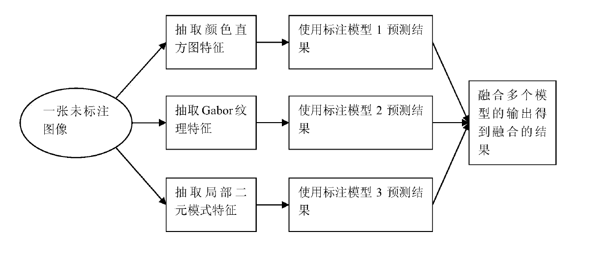 Multi-label image annotation result fusion method based on rank minimization