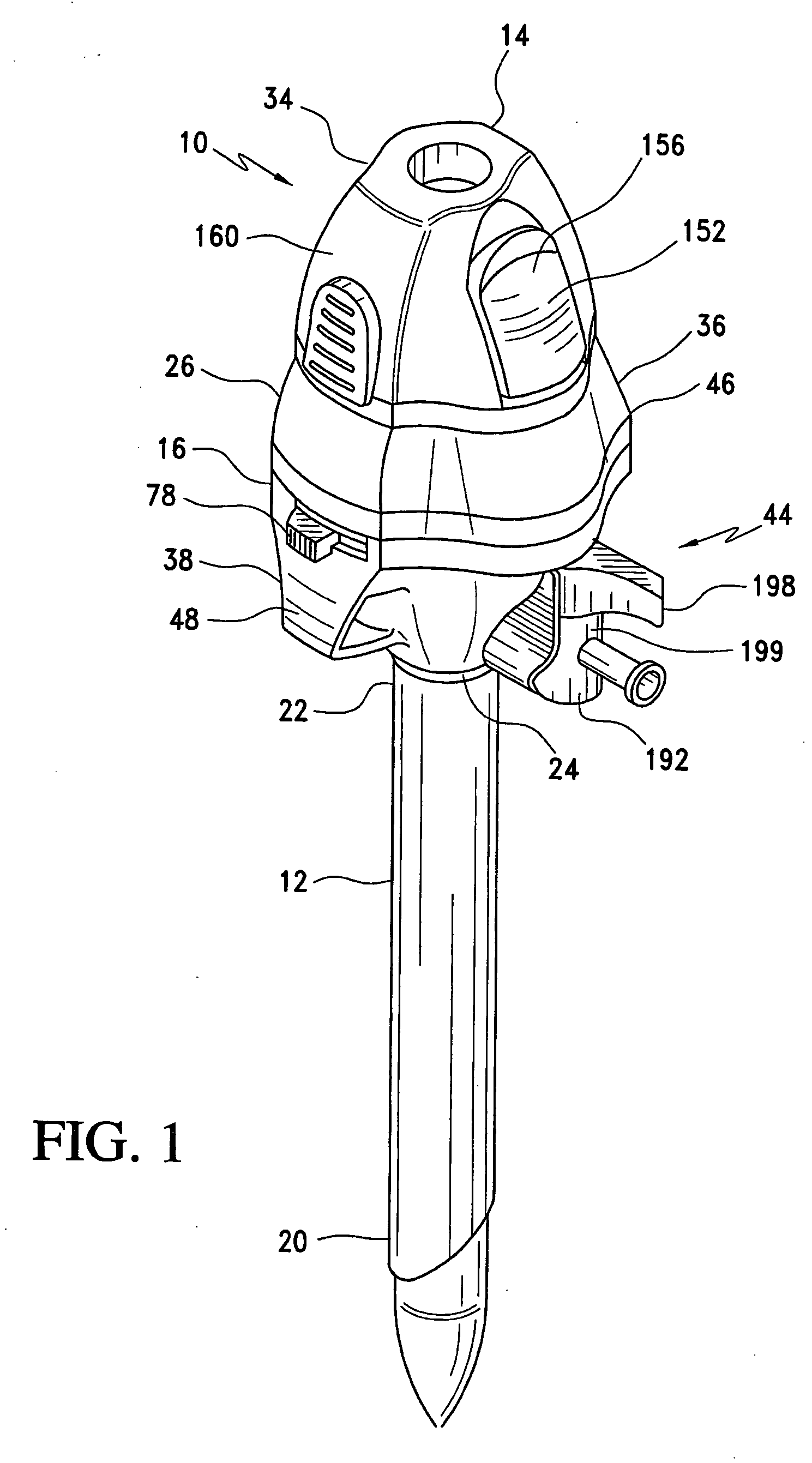 Low-profile, recessed stop-cock valve for trocar assembly