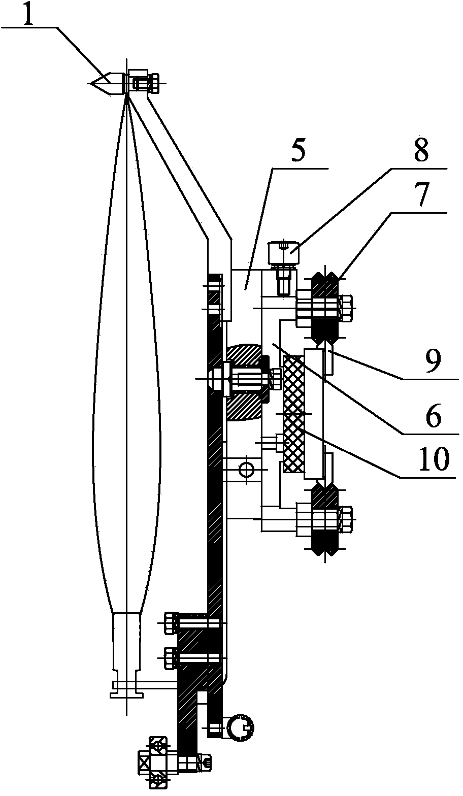 Tail filling bag body clamp