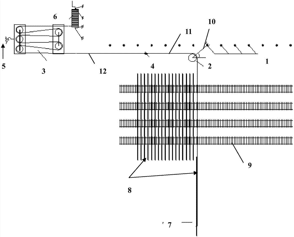 Method for penetrating I-steel transverse beam in reinforcing process of jacking bridge and culvert line