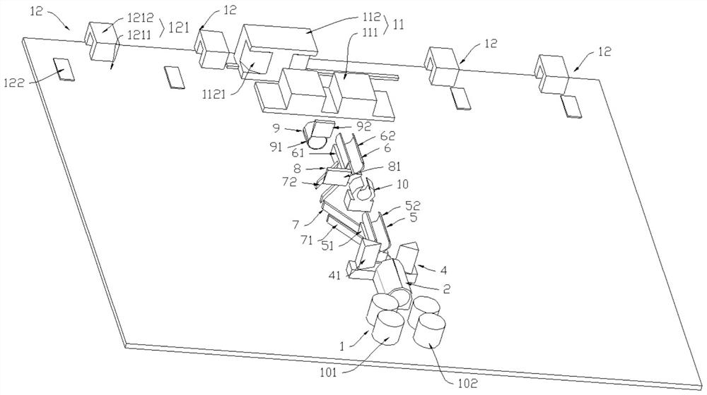 Switchgear instrument door secondary line automatic branching device and method thereof