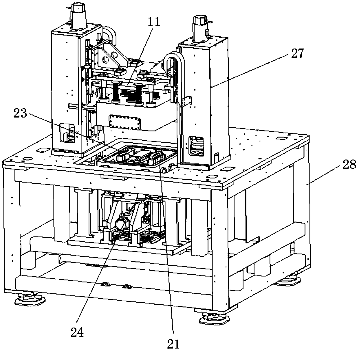 Automatic flexible fitting equipment and compact flexible fitting jig