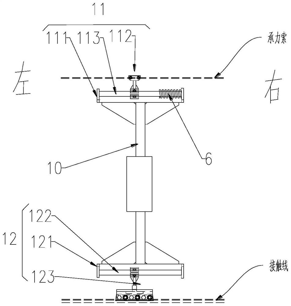 Novel flexible rotating and moving contact net for electrified railway