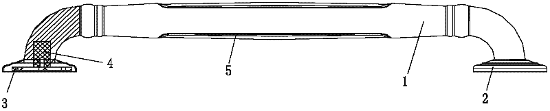 Anti-slip metal-like safety handrail and preparation method thereof