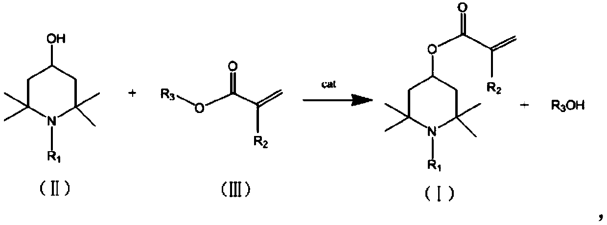 Reaction type hindered amine light stabilizer and preparation method thereof