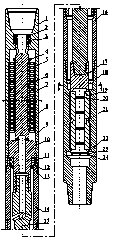 One-way impacter based on turbine and spring