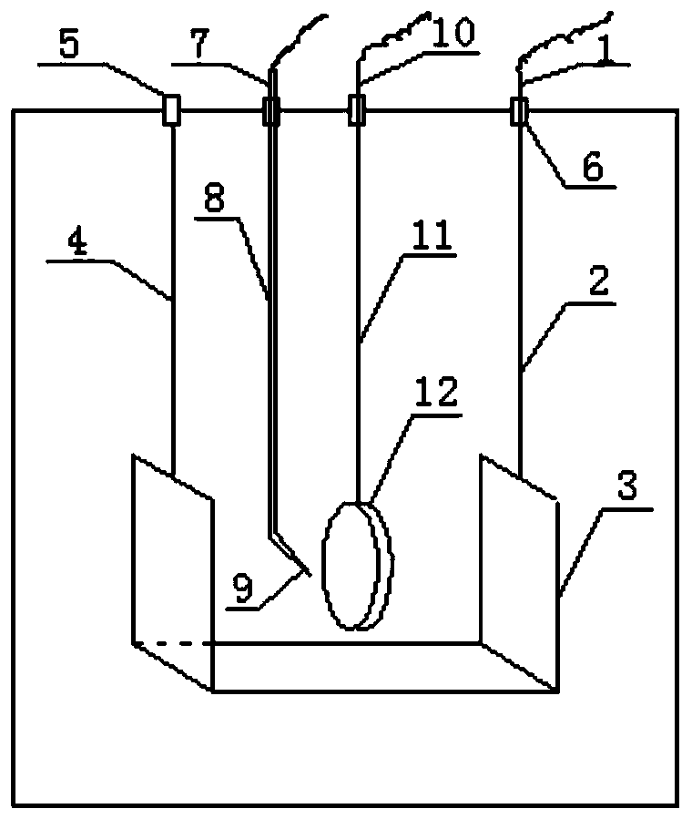 Electrochemical three-electrode system device and online testing method