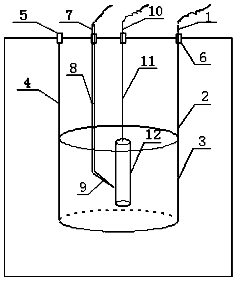 Electrochemical three-electrode system device and online testing method