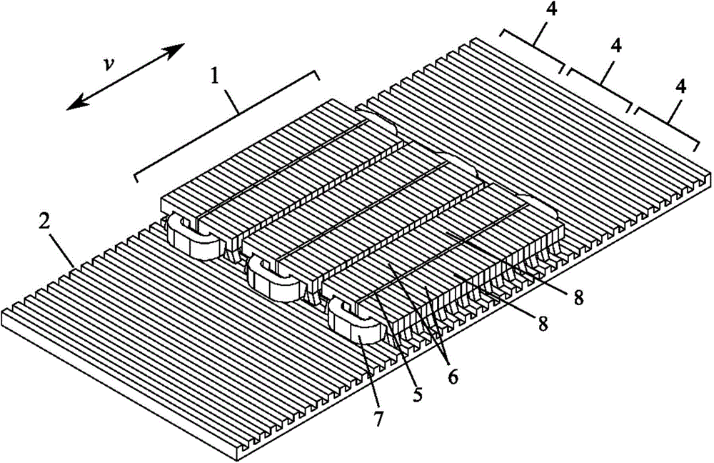 Flat-plate-type transverse magnetic flux switching permanent magnet linear motor