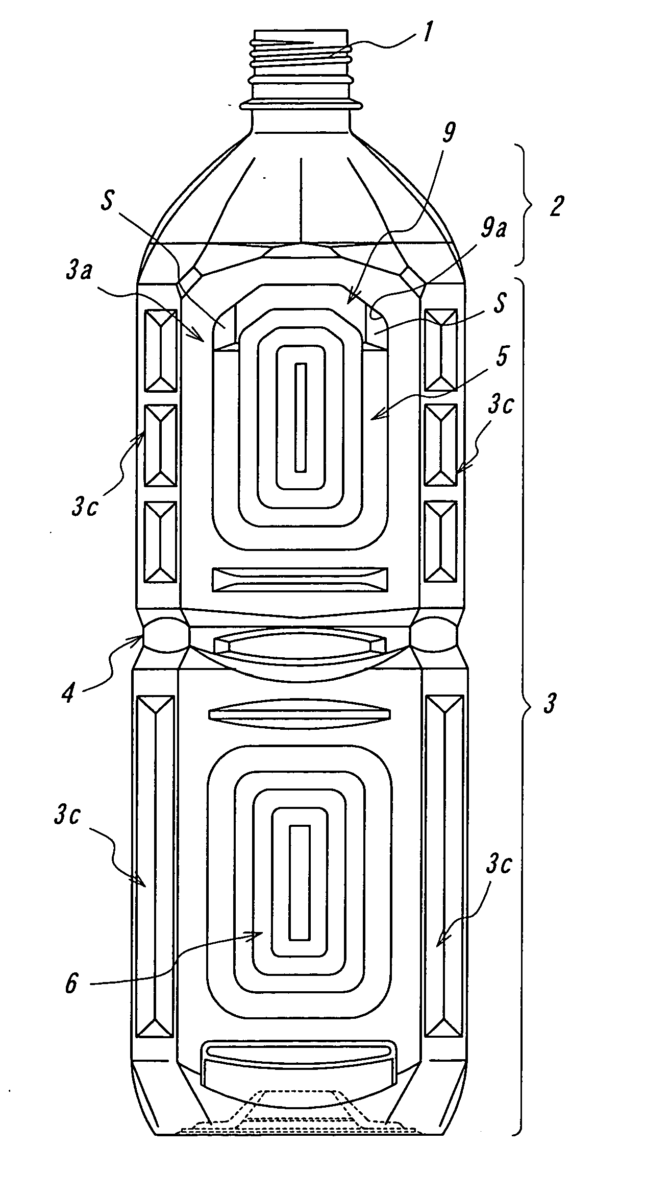 Synthetic resin bottle-type container