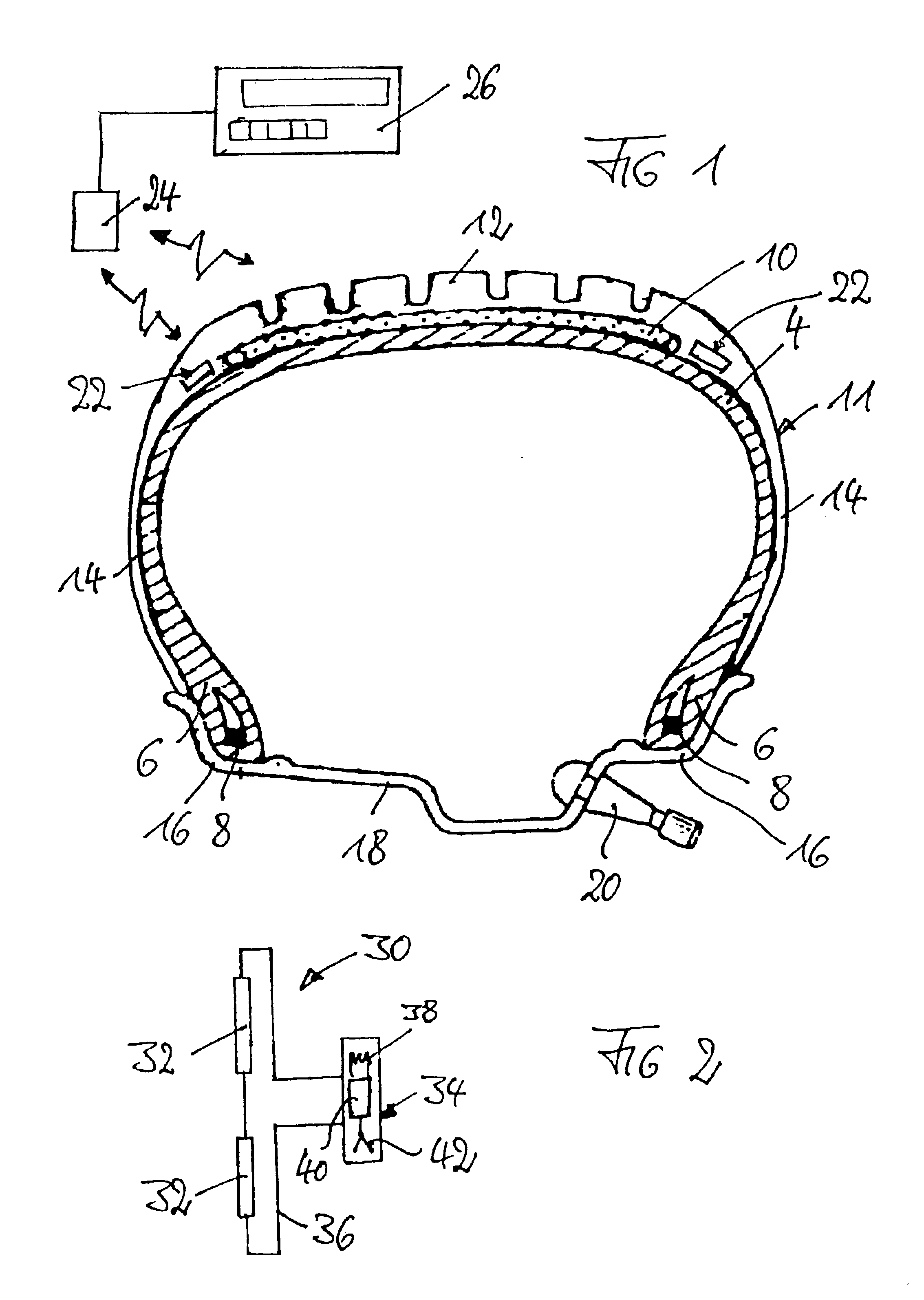 Method and system for measuring temperature and monitoring vehicle tire operation, and vehicle tire and method for introducing a temperature sensor into a vehicle tire