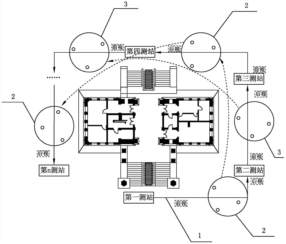 A method for fast and high-precision non-contact surveying and mapping of ancient buildings